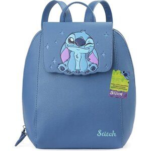 ⚡Women Teens Blue Stitch Mini PU Leather Adjustable Straps Kawaii Travel Bag